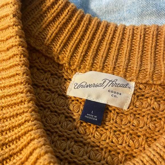 Universal Thread Mustard Yellow Chunky Knit Sweater - Picture 5 of 5